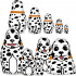 Dog Nesting Dolls Set 5 pcs - Matryoshka Dolls Dalmatian Dog Figurine