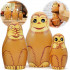 Monkey Nesting Dolls Set 3 pcs - Hear No Evil See No Evil Speak No Evil Monkeys