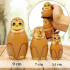 Monkey Nesting Dolls Set 3 pcs - Hear No Evil See No Evil Speak No Evil Monkeys