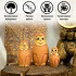 Monkey Nesting Dolls Set 3 pcs - Hear No Evil See No Evil Speak No Evil Monkeys