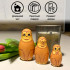 Monkey Nesting Dolls Set 3 pcs - Hear No Evil See No Evil Speak No Evil Monkeys