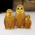 Monkey Nesting Dolls Set 3 pcs - Hear No Evil See No Evil Speak No Evil Monkeys