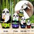 Handmade Panda Nesting Doll Set - 5 Piece Mini Hand Painted Matryoshka Wooden Russian Dolls