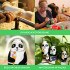 Handmade Panda Nesting Doll Set - 5 Piece Mini Hand Painted Matryoshka Wooden Russian Dolls