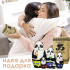 Handmade Panda Nesting Doll Set - 5 Piece Mini Hand Painted Matryoshka Wooden Russian Dolls