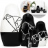 Black-and-White Geometric Animal Nesting Dolls