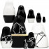 Black-and-White Geometric Animal Nesting Dolls