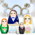 Wedding Nesting Dolls Set 5 pcs - Russian Dolls Bride and Groom, Matryoshka Dolls Wedding Gifts