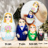 Wedding Nesting Dolls Set 5 pcs - Russian Dolls Bride and Groom, Matryoshka Dolls Wedding Gifts