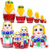 Belarusian national matryoshka with cornflowers in hands set of 6 pieces