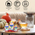 Belarusian national matryoshka with cornflowers in hands set of 6 pieces