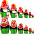 Belarusian traditional matryoshka with cornflowers set of 6 pieces