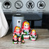 Belarusian traditional matryoshka with cornflowers set of 6 pieces