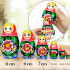 Russian Nesting Dolls Set of 6 pcs - Babushka Dolls Hand Painted Flowers