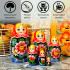 Russian Nesting Dolls Set of 6 pcs - Babushka Dolls Hand Painted Flowers