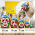 Hand-Painted Wooden Nesting Dolls with Roses Design 7 Pcs