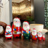 Santa Claus Nesting Dolls Set of 6 pcs - Russian Christmas Nesting Dolls