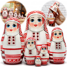 Collection Series «Traditional Women's Costumes of Belarus»: Matryoshka «Malaryta Costume», Set of 6