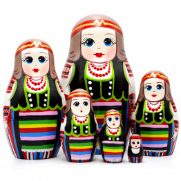 Collection «Belarusian Folk Costumes»: Matryoshka Domachevo Attire, 6-in-1