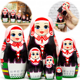 Matryoshka in Maladzyechna Folk Costume, Collector’s Series, Set of 6 pcs