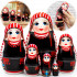 Matryoshka «Neglubka Attire», Set of 6 pcs. Collection «Traditional Women's Costumes of Belarus»
