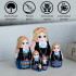 Belarussian Matryoshka Dolls in Novogrudok Traditional Dress with Ethnic Patterns Set 6 pcs
