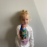 Wooden Nesting Doll in a Sarafan with Gerberas – Set of 7 Pieces