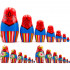 Handmade Russian Matryoshka Dolls with Hand Painted Lily Bouquet Set of 7 Pcs