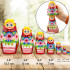 Handmade Russian Matryoshka Dolls with Hand Painted Lily Bouquet Set of 7 Pcs