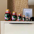 Matryoshka Doll with Hand Painted Bouquet of Lily and Daisy Flowers Set of 7 pcs