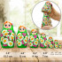 Russian Nesting Dolls Set of 7 pcs - Matryoshka Dolls in Summer Dress with Chamomile Flower Decorations