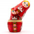 Russian Dolls in Rainbow Sarafan Dress with Meadow Flowers Set of 7 pcs
