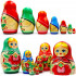 Russian Nesting Dolls for Adults Set 7 pcs Hand Painted with Flower Decorations