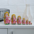 Pink Nesting Dolls Set 7 pcs - Unique Russian Matryoshka Dolls - Cute Russian Dolls