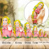 Pink Nesting Dolls Set 7 pcs - Unique Russian Matryoshka Dolls - Cute Russian Dolls