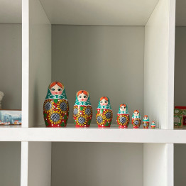 Matryoshka Nesting Dolls in Sunflower Sundress for Women -  Set of 7 pcs