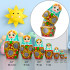 Matryoshka Nesting Dolls in Sunflower Sundress for Women -  Set of 7 pcs