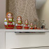 Matryoshka Doll in Slavic Traditional Dress with Ornaments Set of 7 pcs