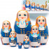 Hand Painted Nesting Dolls in Finnish Folk Costume Munsala Set of 7 Pcs