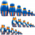 Hand Painted Nesting Dolls in Finnish Folk Costume Munsala Set of 7 Pcs