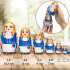 Hand Painted Nesting Dolls in Finnish Folk Costume Munsala Set of 7 Pcs