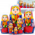 Matreshka Dolls Dutch National Costume Set 7 pcs - Wooden Matryoshka in Holland Folk Dress