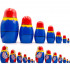 Matreshka Dolls Dutch National Costume Set 7 pcs - Wooden Matryoshka in Holland Folk Dress