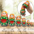  Russian Doll in Sarafan Dress with Rowan Branches and Chamomile Flowers Set of 7 pcs