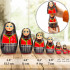 Wooden Matryoshka in Danish National Costume (Set of 7 Pieces)