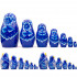 Matryoshka in Blue Outfit with Daisies