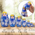 Matryoshka in Blue Outfit with Daisies
