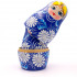 Matryoshka in Blue Outfit with Daisies