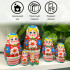 Matryoshka Doll in Belarussian Folk Costume with Ornament - Russian Nesting Dolls Set of 7 pcs