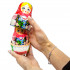 Belarusian matryoshka with blue cornflowers in folk dress with ornament set of 7 pieces